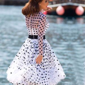 Retro Polka Dot Tea Party Dress
